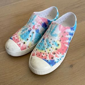 Tie died native shoes